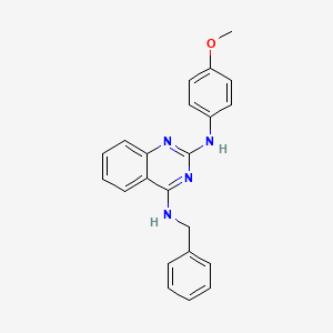 molecular formula C22H20N4O B10796222 N~4~-benzyl-N~2~-(4-methoxyphenyl)quinazoline-2,4-diamine 