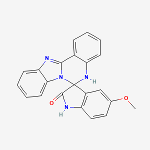 molecular formula C22H16N4O2 B10796228 5'-methoxy-5H-spiro[benzimidazo[1,2-c]quinazoline-6,3'-indol]-2'(1'H)-one 