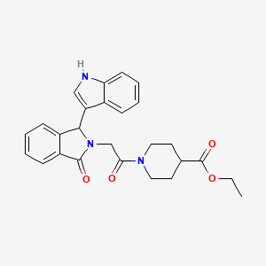 ethyl 1-{[1-(1H-indol-3-yl)-3-oxo-1,3-dihydro-2H-isoindol-2-yl]acetyl}piperidine-4-carboxylate