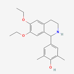 4-(6,7-Diethoxy-1,2,3,4-tetrahydroisoquinolin-1-yl)-2,6-dimethylphenol