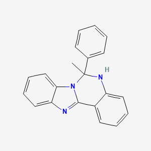 molecular formula C21H17N3 B10796236 6-Methyl-6-phenyl-5,6-dihydrobenzimidazo[1,2-c]quinazoline 