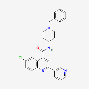 N-(1-benzylpiperidin-4-yl)-6-chloro-2-(pyridin-3-yl)quinoline-4-carboxamide