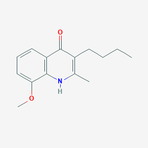 molecular formula C15H19NO2 B10796251 3-Butyl-8-methoxy-2-methylquinolin-4-ol 