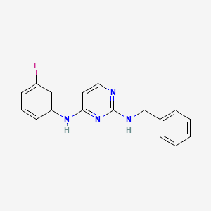 N~2~-benzyl-N~4~-(3-fluorophenyl)-6-methylpyrimidine-2,4-diamine