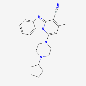 1-(4-Cyclopentylpiperazin-1-yl)-3-methylpyrido[1,2-a]benzimidazole-4-carbonitrile