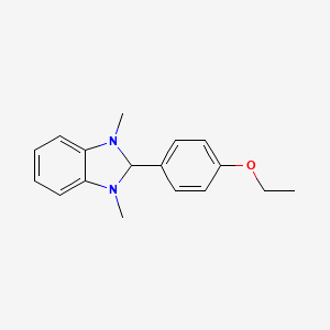 molecular formula C17H20N2O B10796295 2-(4-ethoxyphenyl)-1,3-dimethyl-2,3-dihydro-1H-benzimidazole 