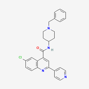 N-(1-benzylpiperidin-4-yl)-6-chloro-2-(pyridin-4-yl)quinoline-4-carboxamide