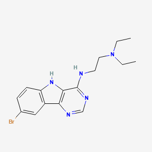 molecular formula C16H20BrN5 B10796306 N'-(8-bromo-5H-pyrimido[5,4-b]indol-4-yl)-N,N-diethylethane-1,2-diamine 