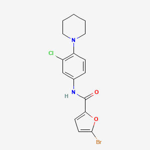 5-bromo-N-[3-chloro-4-(piperidin-1-yl)phenyl]furan-2-carboxamide