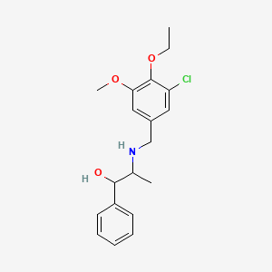 2-[(3-Chloro-4-ethoxy-5-methoxyphenyl)methylamino]-1-phenylpropan-1-ol