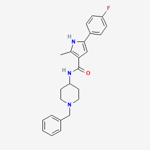 molecular formula C24H26FN3O B10796361 N-(1-benzylpiperidin-4-yl)-5-(4-fluorophenyl)-2-methyl-1H-pyrrole-3-carboxamide 