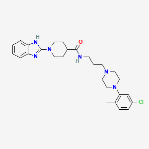 1-(1H-1,3-Benzodiazol-2-YL)-N-{3-[4-(5-chloro-2-methylphenyl)piperazin-1-YL]propyl}piperidine-4-carboxamide