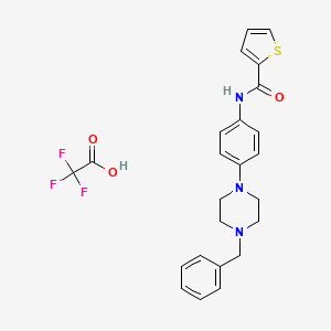 molecular formula C24H24F3N3O3S B10796369 N-[4-(4-benzylpiperazin-1-yl)phenyl]thiophene-2-carboxamide;2,2,2-trifluoroacetic acid 