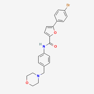 molecular formula C22H21BrN2O3 B10796388 5-(4-bromophenyl)-N-[4-(morpholin-4-ylmethyl)phenyl]furan-2-carboxamide 