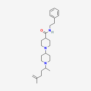 1-[1-(5-methylhex-5-en-2-yl)piperidin-4-yl]-N-(2-phenylethyl)piperidine-4-carboxamide