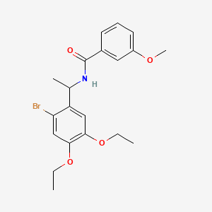 molecular formula C20H24BrNO4 B10796396 N-[1-(2-bromo-4,5-diethoxyphenyl)ethyl]-3-methoxybenzamide 