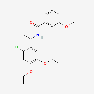 molecular formula C20H24ClNO4 B10796408 N-[1-(2-chloro-4,5-diethoxyphenyl)ethyl]-3-methoxybenzamide 