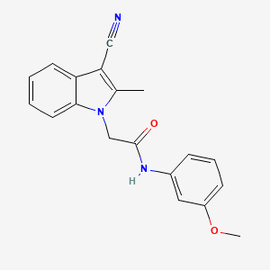 2-(3-cyano-2-methyl-1H-indol-1-yl)-N-(3-methoxyphenyl)acetamide