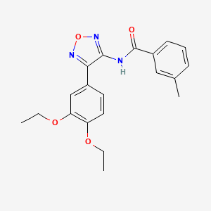 N-[4-(3,4-diethoxyphenyl)-1,2,5-oxadiazol-3-yl]-3-methylbenzamide