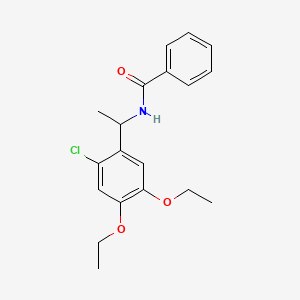 molecular formula C19H22ClNO3 B10796451 N-[1-(2-chloro-4,5-diethoxyphenyl)ethyl]benzamide 