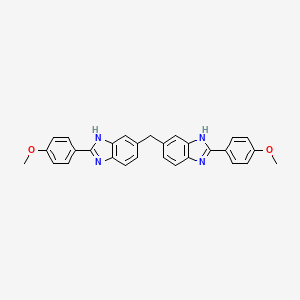 molecular formula C29H24N4O2 B10796480 2-(4-methoxyphenyl)-6-[[2-(4-methoxyphenyl)-3H-benzimidazol-5-yl]methyl]-1H-benzimidazole 