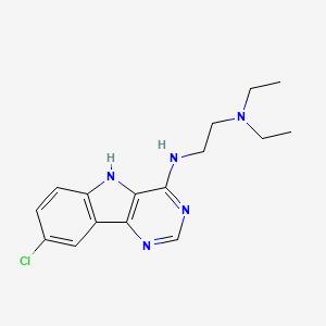 molecular formula C16H20ClN5 B10796509 N'-(8-chloro-5H-pyrimido[5,4-b]indol-4-yl)-N,N-diethylethane-1,2-diamine 