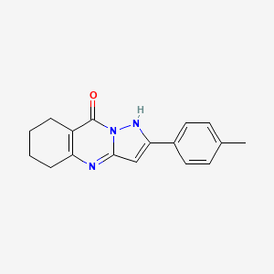 molecular formula C17H17N3O B10796523 2-(4-Methylphenyl)-5,6,7,8-tetrahydropyrazolo[5,1-b]quinazolin-9-ol 