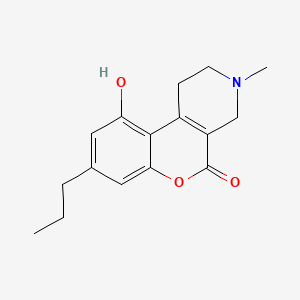 molecular formula C16H19NO3 B10796526 10-hydroxy-3-methyl-8-propyl-1,2,3,4-tetrahydro-5H-chromeno[3,4-c]pyridin-5-one 