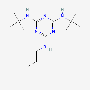 molecular formula C15H30N6 B10796553 N~2~-butyl-N~4~,N~6~-di-tert-butyl-1,3,5-triazine-2,4,6-triamine 