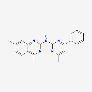 4,7-dimethyl-N-(4-methyl-6-phenylpyrimidin-2-yl)quinazolin-2-amine