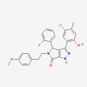 3-(5-chloro-2-hydroxy-4-methylphenyl)-4-(2-fluorophenyl)-5-[2-(4-methoxyphenyl)ethyl]-4,5-dihydropyrrolo[3,4-c]pyrazol-6(2H)-one