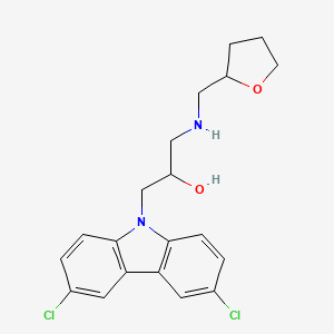 1-(3,6-dichloro-9H-carbazol-9-yl)-3-[(tetrahydrofuran-2-ylmethyl)amino]propan-2-ol