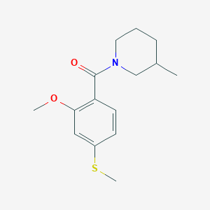 [2-Methoxy-4-(methylsulfanyl)phenyl](3-methylpiperidin-1-yl)methanone