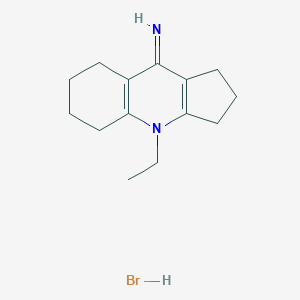 molecular formula C14H21BrN2 B10796639 4-Ethyl-1,2,3,4,5,6,7,8-octahydro-cyclopenta[b]quinolin-9-ylideneamine 