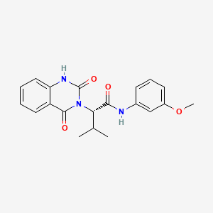 (2S)-2-(2,4-dioxo-1,4-dihydroquinazolin-3(2H)-yl)-N-(3-methoxyphenyl)-3-methylbutanamide