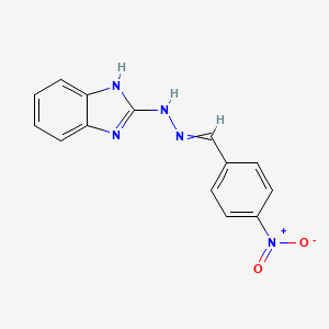 N-[(4-nitrophenyl)methylideneamino]-1H-benzimidazol-2-amine