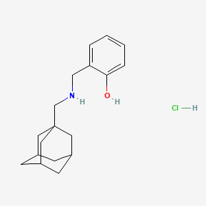 molecular formula C18H26ClNO B10796693 2-((((3r,5r,7r)-Adamantan-1-ylmethyl)amino)methyl)phenol hydrochloride 