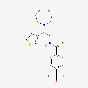 molecular formula C20H23F3N2OS B10796704 N-(2-(azepan-1-yl)-2-(thiophen-3-yl)ethyl)-4-(trifluoromethyl)benzamide 