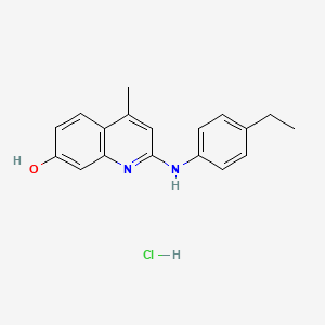 2-(4-Ethylanilino)-4-methylquinolin-7-ol;hydrochloride