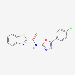 N-[5-(4-chlorophenyl)-1,3,4-oxadiazol-2-yl]-1,3-benzothiazole-2-carboxamide