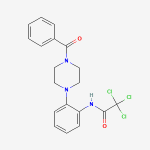 molecular formula C19H18Cl3N3O2 B10796755 N-[2-(4-benzoylpiperazin-1-yl)phenyl]-2,2,2-trichloroacetamide 