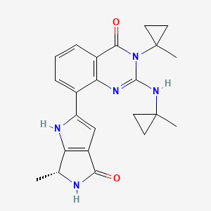 3-(1-methylcyclopropyl)-2-[(1-methylcyclopropyl)amino]-8-[(6R)-6-methyl-4-oxo-1,4,5,6-tetrahydropyrrolo[3,4-b]pyrrol-2-yl]quinazolin-4(3H)-one