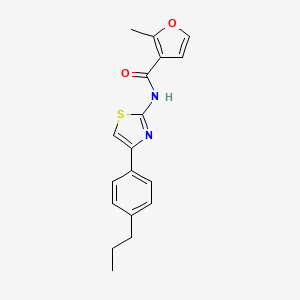 molecular formula C18H18N2O2S B10796824 2-Methyl-N-(4-(4-propylphenyl)thiazol-2-yl)furan-3-carboxamide 