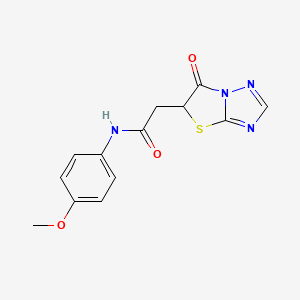 molecular formula C13H12N4O3S B10796827 N-(4-methoxyphenyl)-2-(6-oxo-5,6-dihydro[1,3]thiazolo[3,2-b][1,2,4]triazol-5-yl)acetamide 