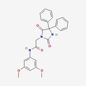 N-(3,5-dimethoxyphenyl)-2-(2,5-dioxo-4,4-diphenylimidazolidin-1-yl)acetamide