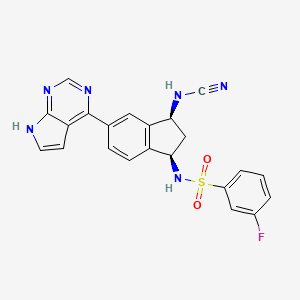 molecular formula C22H17FN6O2S B10796862 JAK3 covalent inhibitor-1 