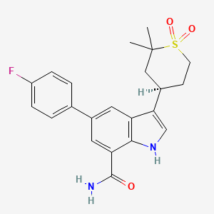 molecular formula C22H23FN2O3S B10796904 IKK-beta inhibitor R-28 