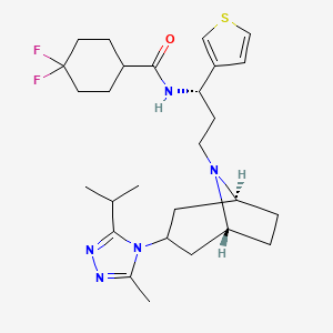 molecular formula C27H39F2N5OS B10796917 CCR5 antagonist 34 