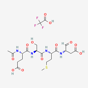 molecular formula C21H31F3N4O12S B10796955 Ac-ESMD-CHO (trifluoroacetate salt) 