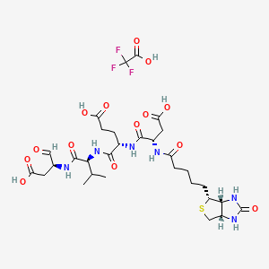 molecular formula C30H43F3N6O14S B10796971 biotinyl-Asp-Glu-Val-Asp-al.TFA 